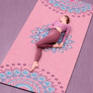 Printed Suede Exercise Mat