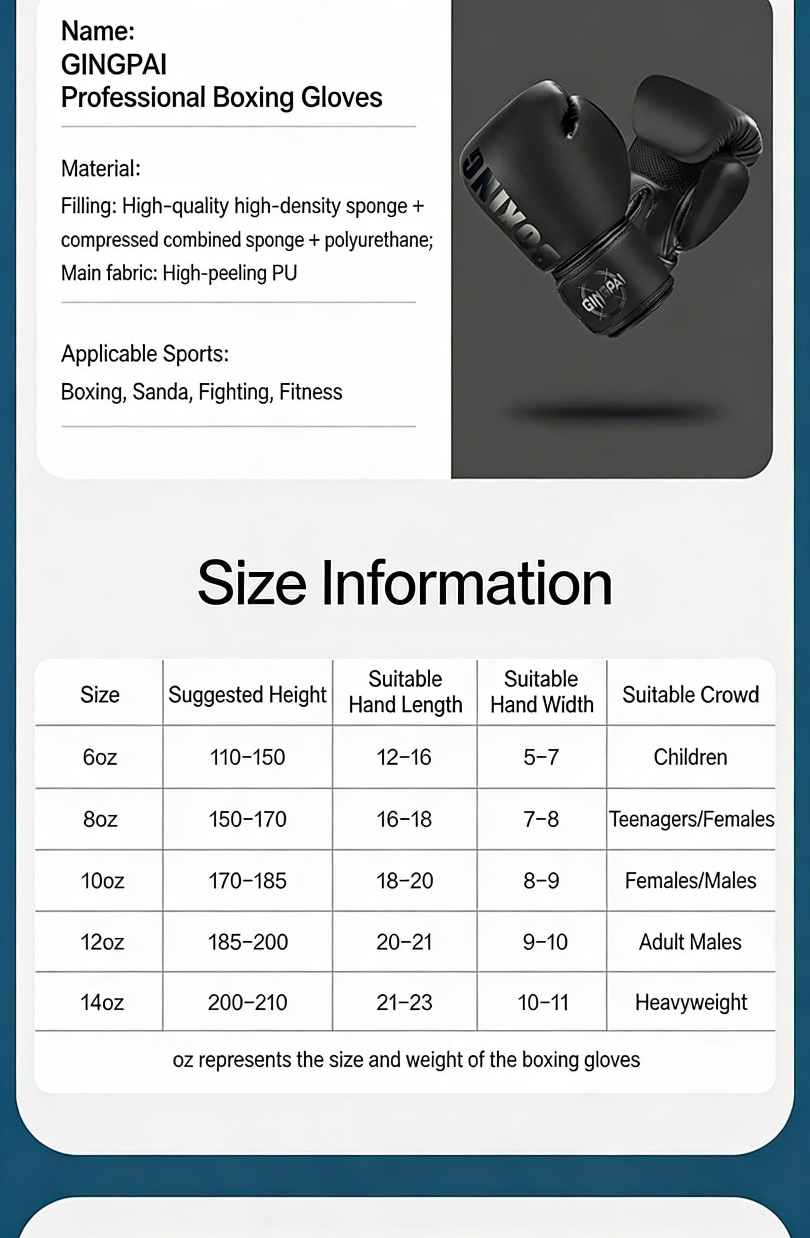 Combat Sports Boxing Gloves - Image 8